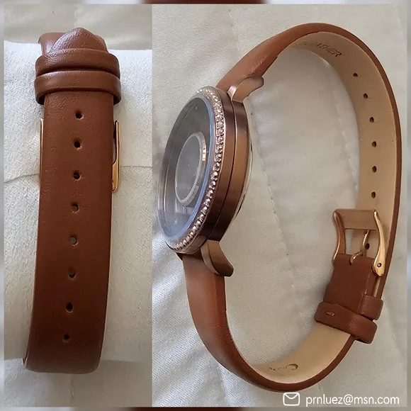 Origami Owl Chocolate Signature Locket Watch w/Swarovski Crystals Origami Owl Chocolate Signature Locket Watch w/Swarovski  main image 3